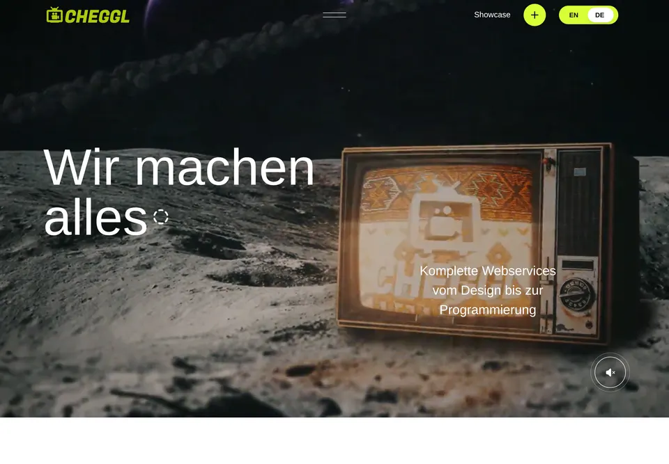 The “Hero film” part of the Deutsch cheggl.online home page