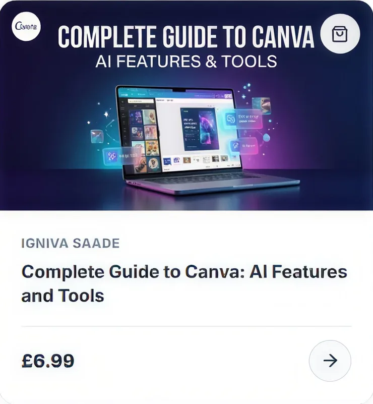 Product card for the Complete Guide to Canva: AI Features and Tools