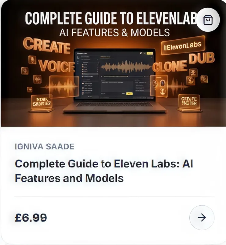 Product card for the Complete Guide to Eleven Labs: AI Features and Models